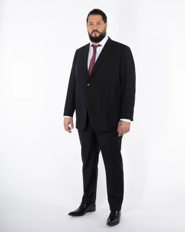 Costume complet grande taille Classic noir en laine