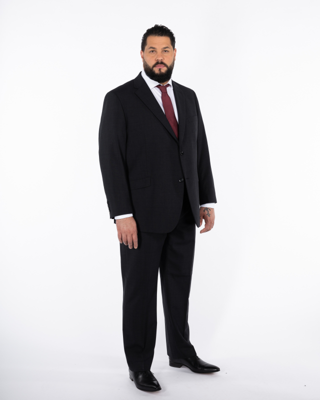 Costume complet grande taille Classic anthracite en laine