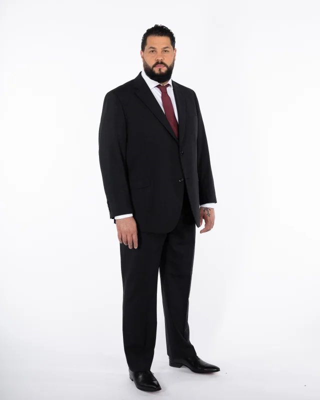 Costume complet grande taille Classic anthracite en laine