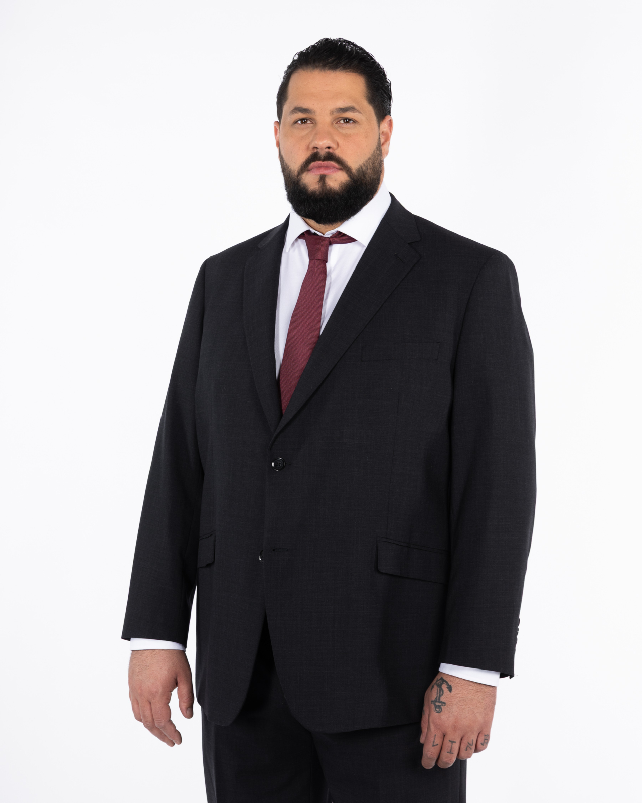 Costume complet grande taille Classic anthracite en laine