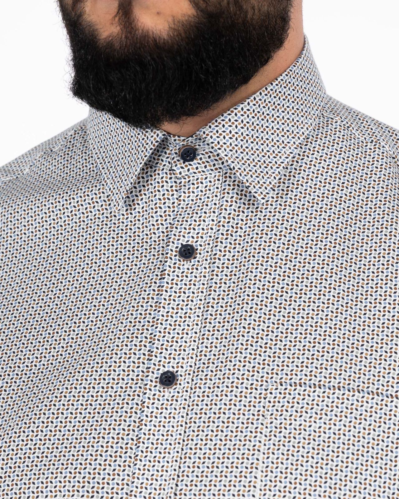 Chemise grande taille bleu