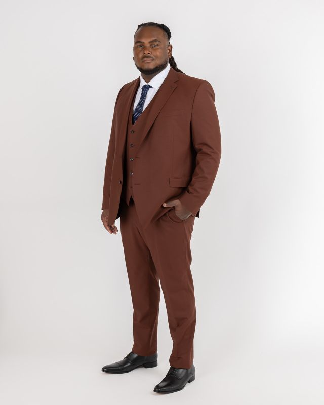 Pantalon de costume grande taille rouge