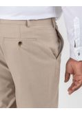 Pantalon de costume flammé grande taille beige