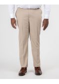 Pantalon de costume flammé grande taille beige