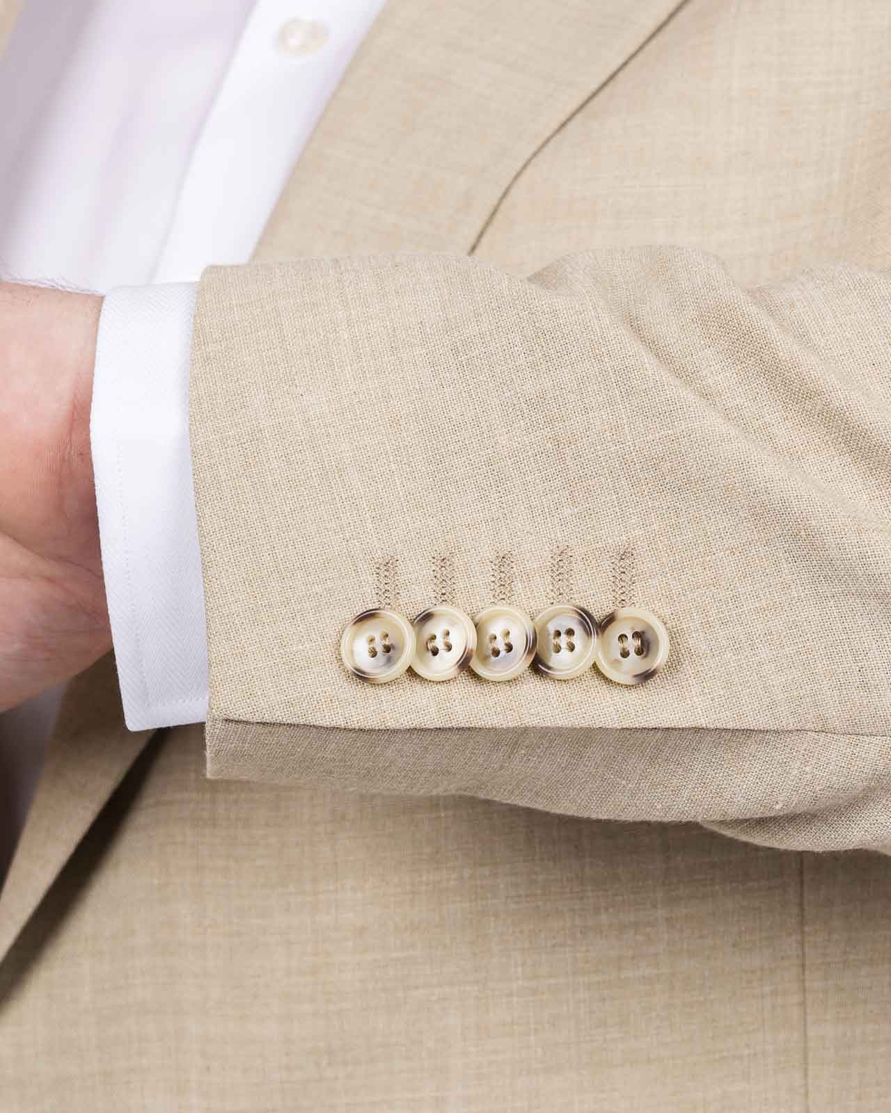 Veste en lin grande taille beige