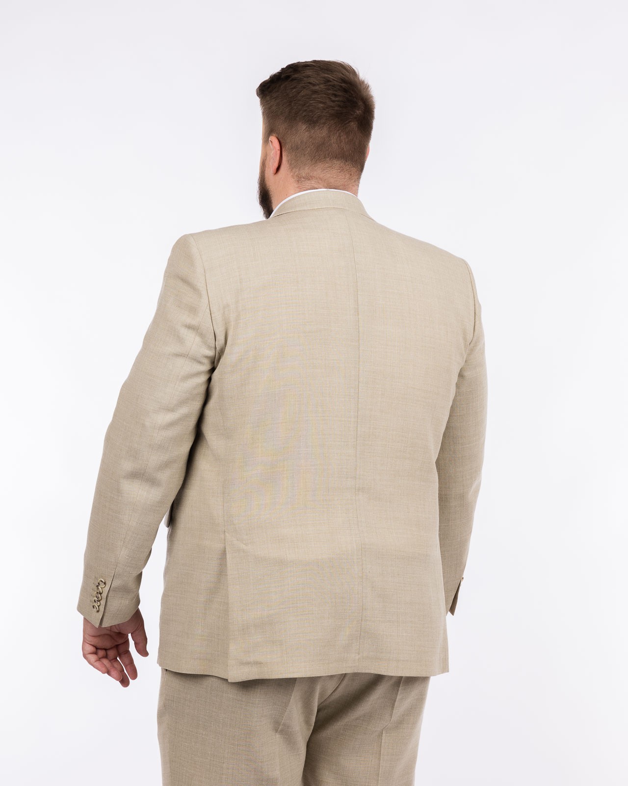 Veste en lin grande taille beige