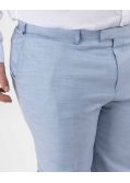 Pantalon de costume effet lin grande taille bleu ciel