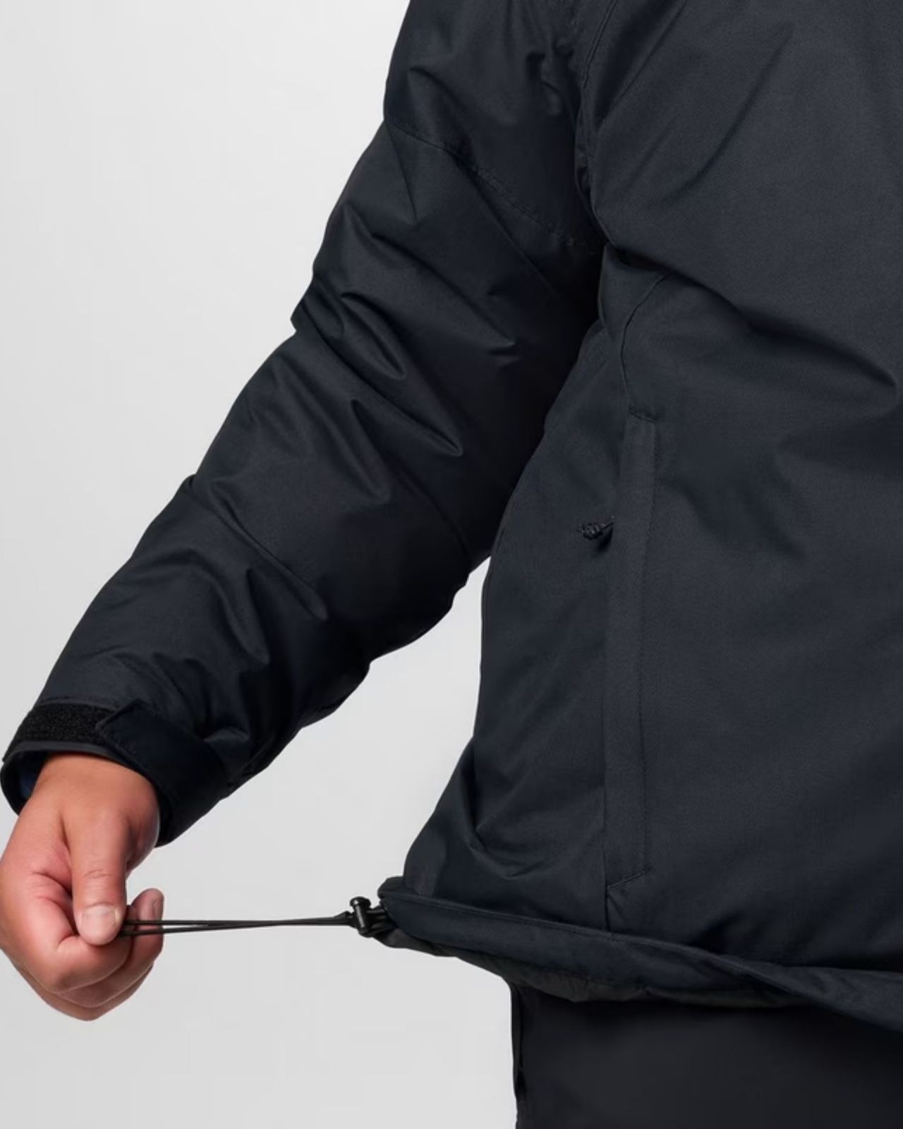 Parka de ski bicolore grande taille noir