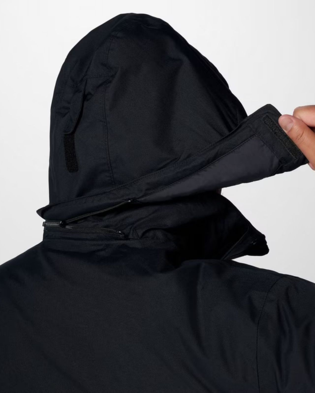 Parka de ski bicolore grande taille noir