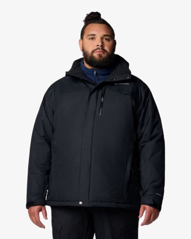 Parka de ski bicolore grande taille noir