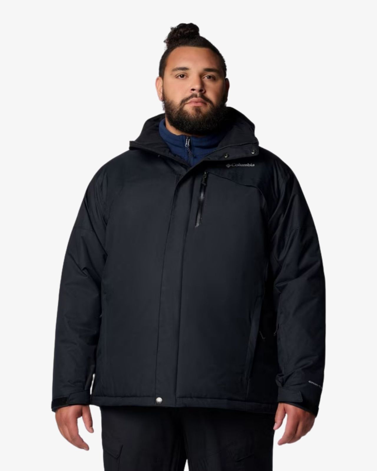 Parka de ski bicolore grande taille noir