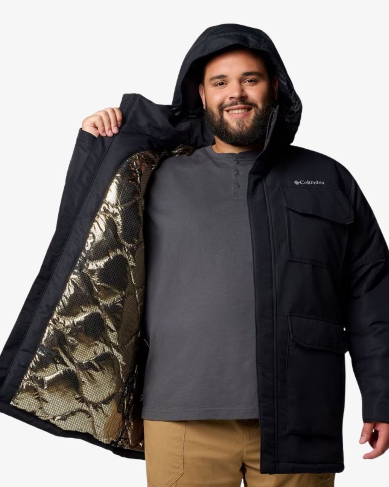 Parka longue grande taille noir