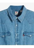 Chemise en jean grande taille bleu clair