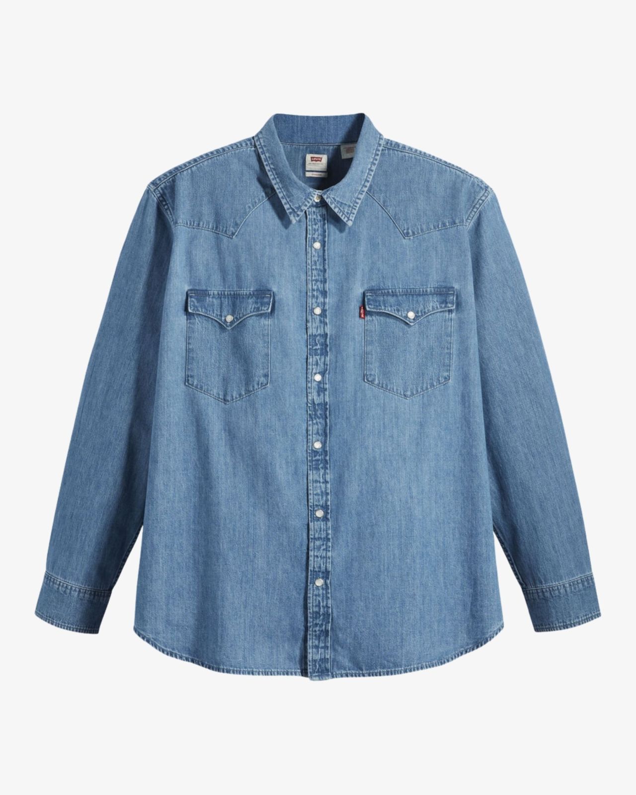 Chemise en jean grande taille bleu clair