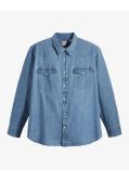 Chemise en jean grande taille bleu clair