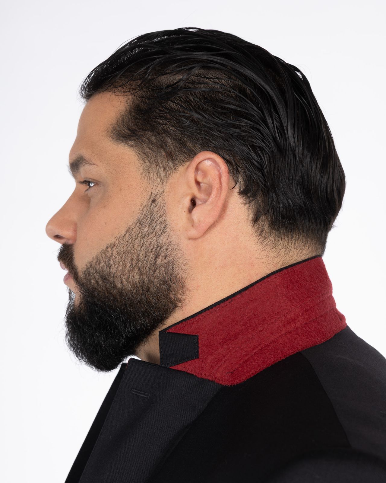 Veste de costume en laine grande taille noire