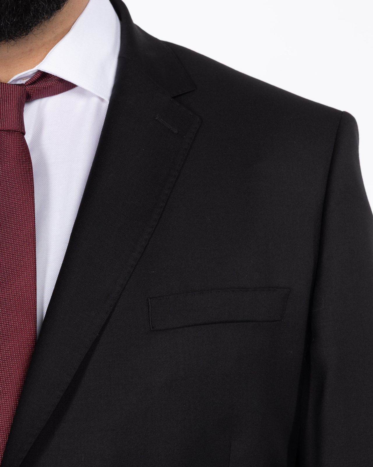 Veste de costume en laine grande taille noire