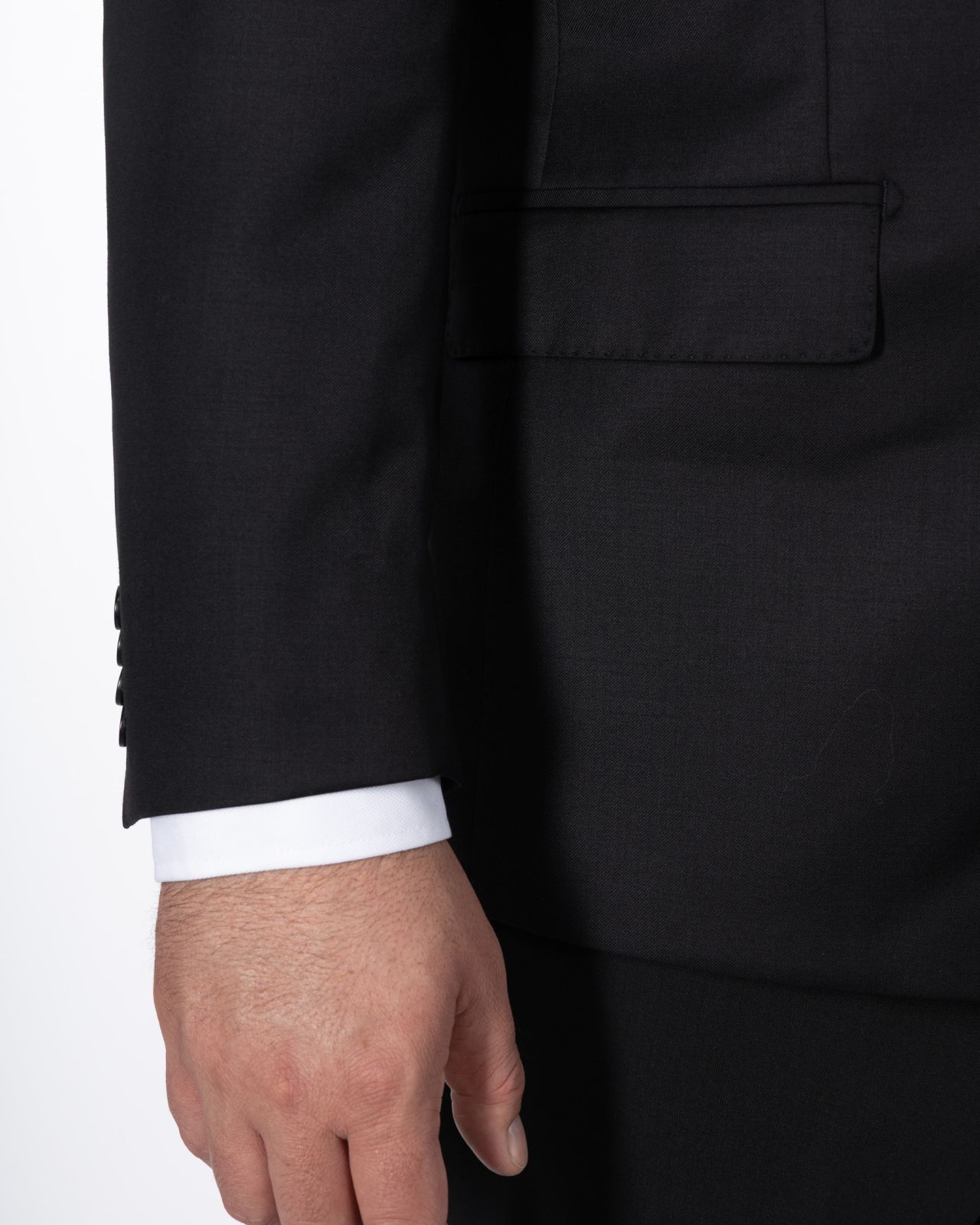 Veste de costume en laine grande taille noire