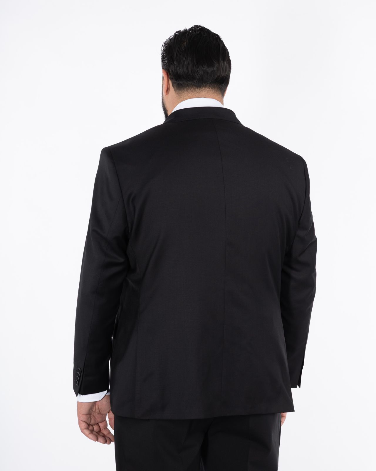 Veste de costume en laine grande taille noire