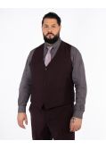 Gilet de costume grande taille bordeaux