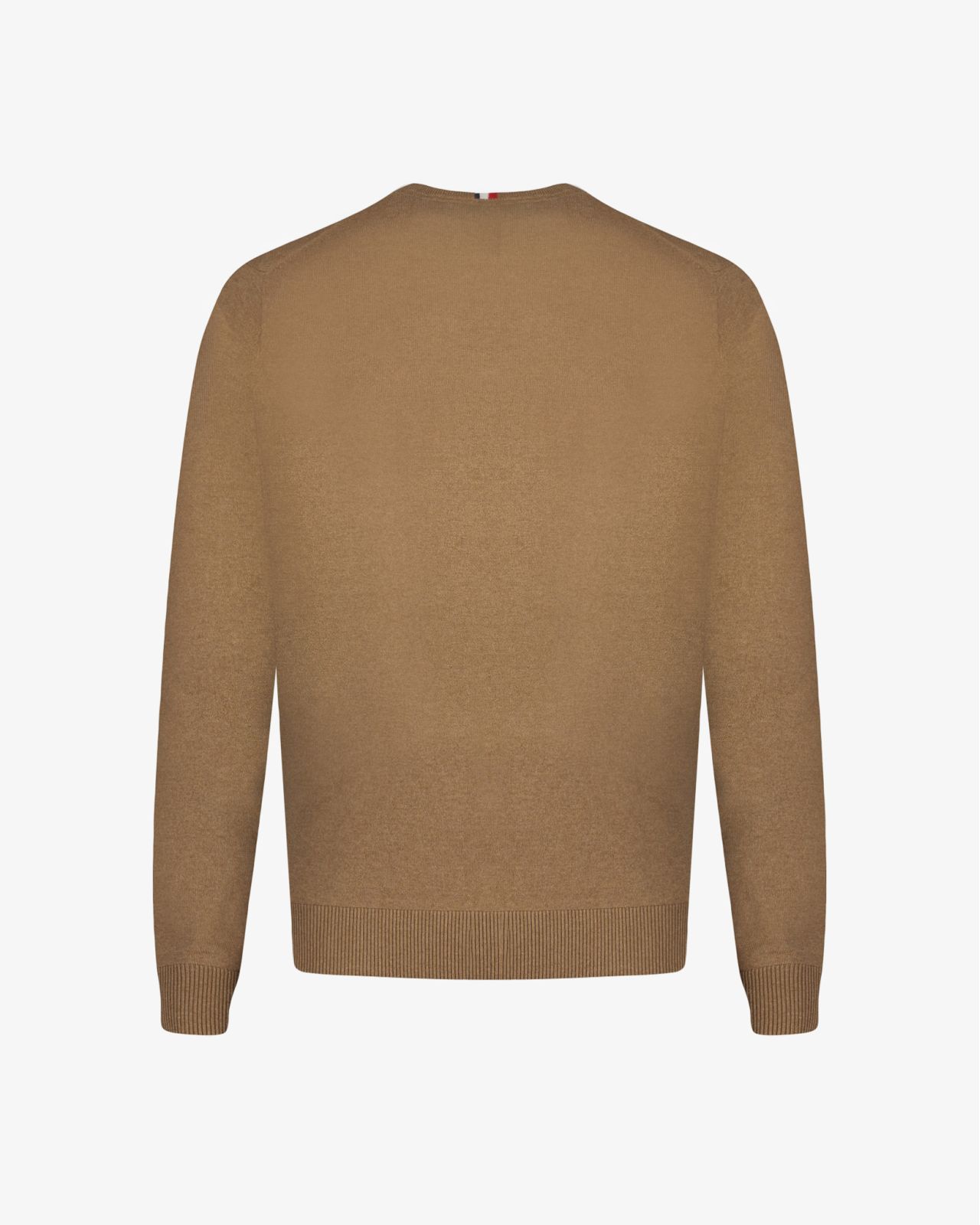 Pull en coton et laine grande taille marron