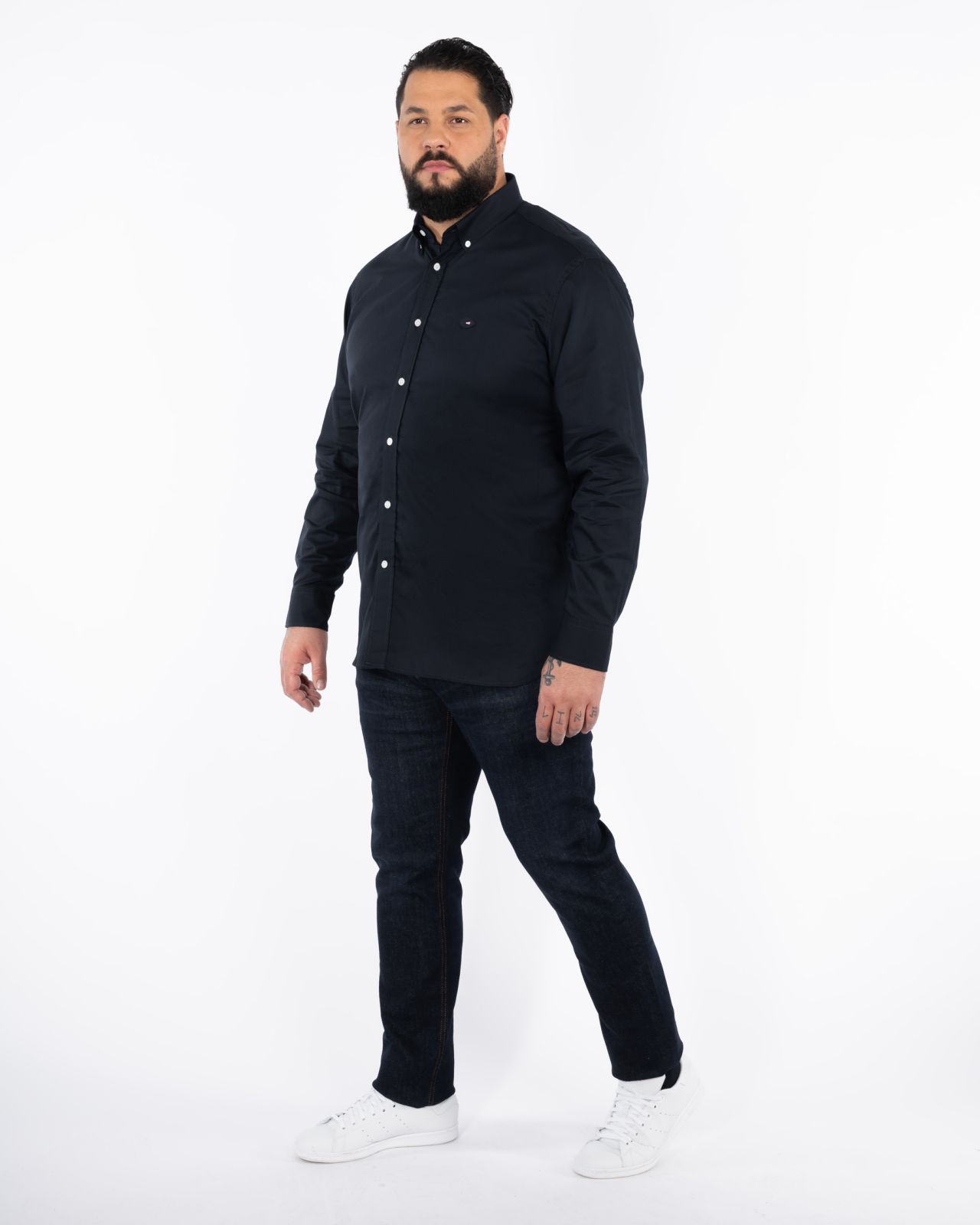 Chemise grande taille bleu marine