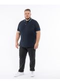 Polo piqué grande taille bleu marine