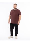 Polo piqué grande taille bordeaux