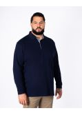 Polo en maille grande taille bleu marine