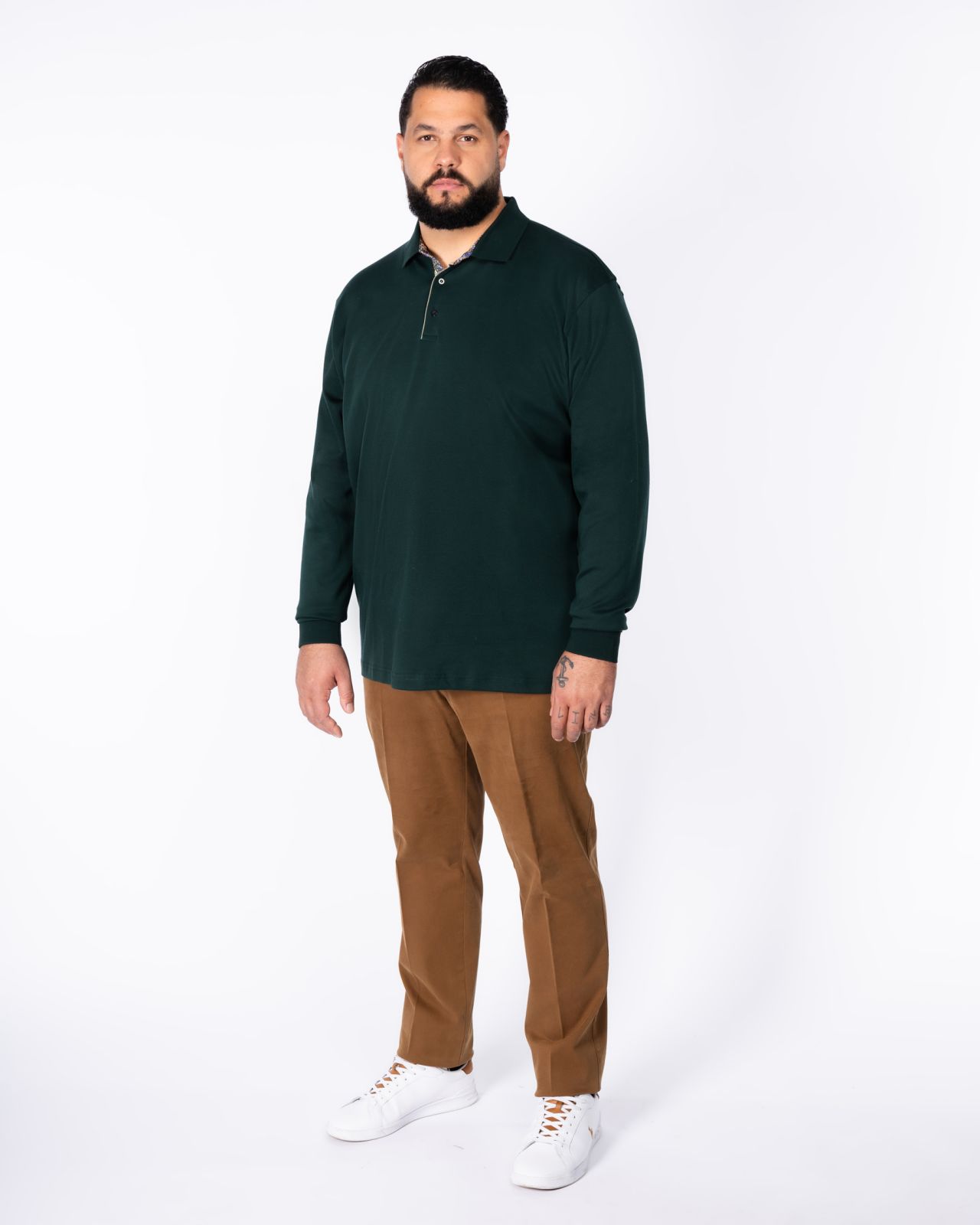 Polo jersey grande taille vert
