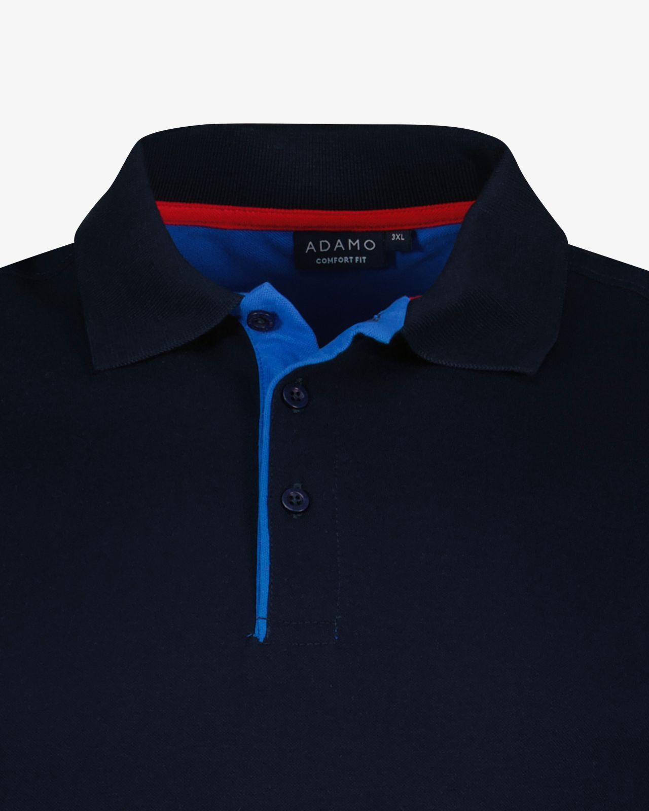 Polo piqué grande taille bleu marine