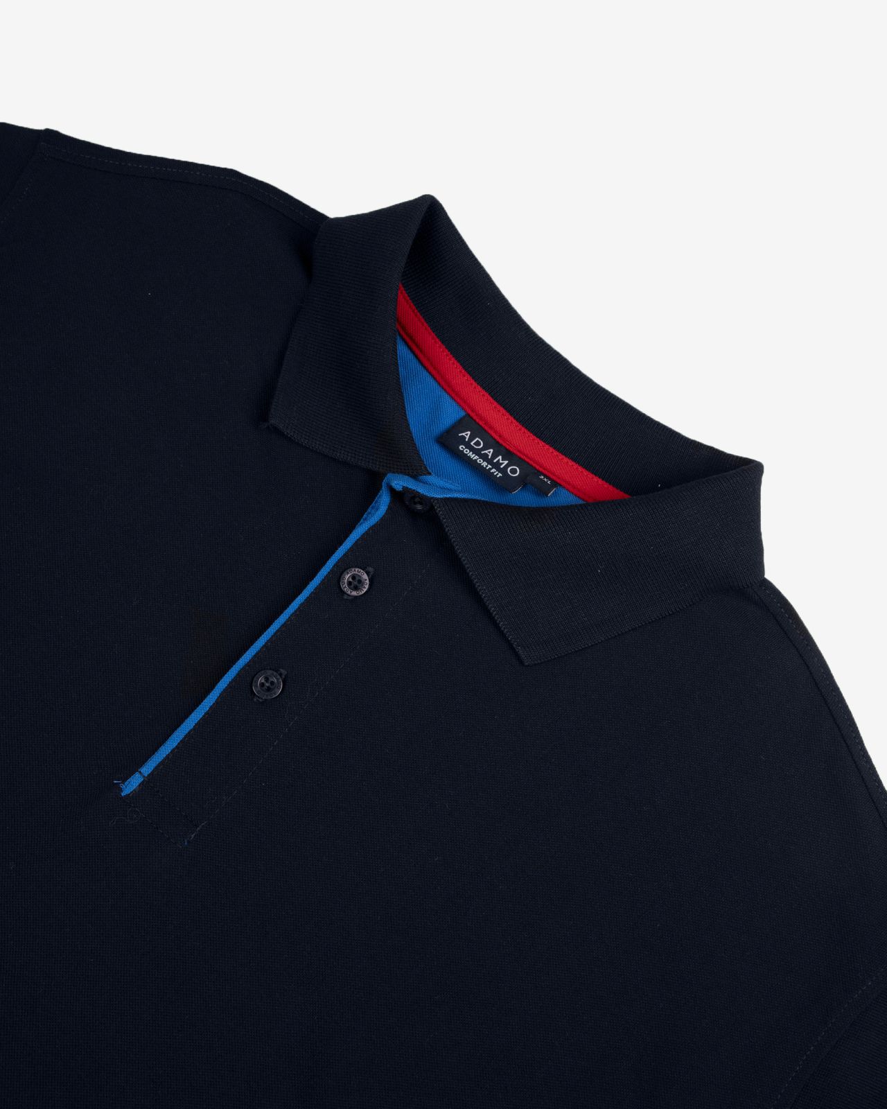 Polo piqué grande taille bleu marine