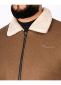 Blouson aviateur grande taille marron