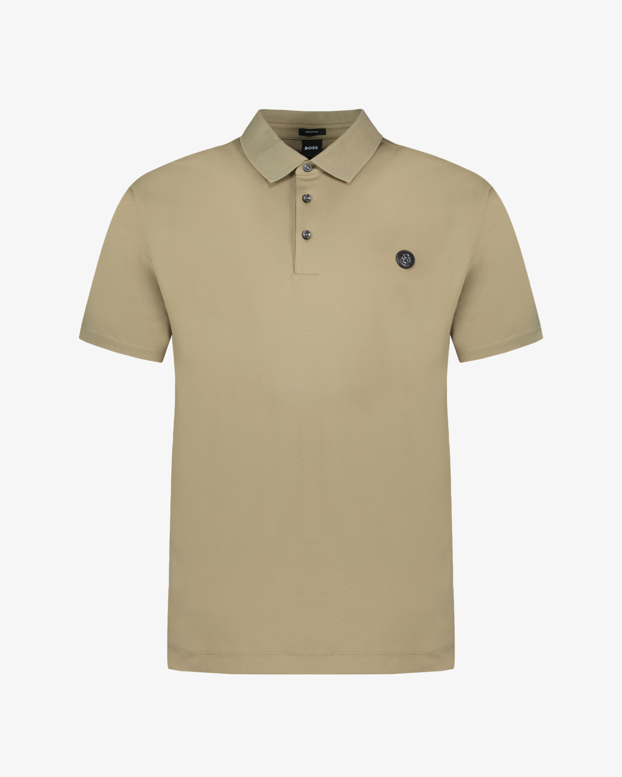 Polo jersey mercerisé grande taille beige