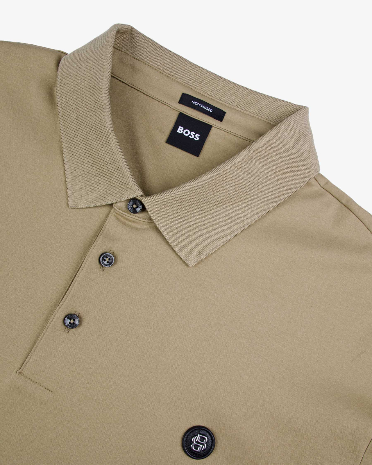 Polo jersey mercerisé grande taille beige