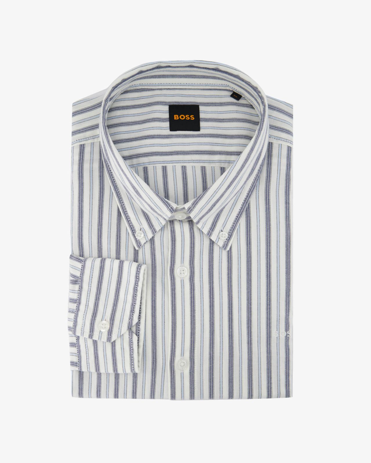 Chemise oxford à rayures grande taille bleu