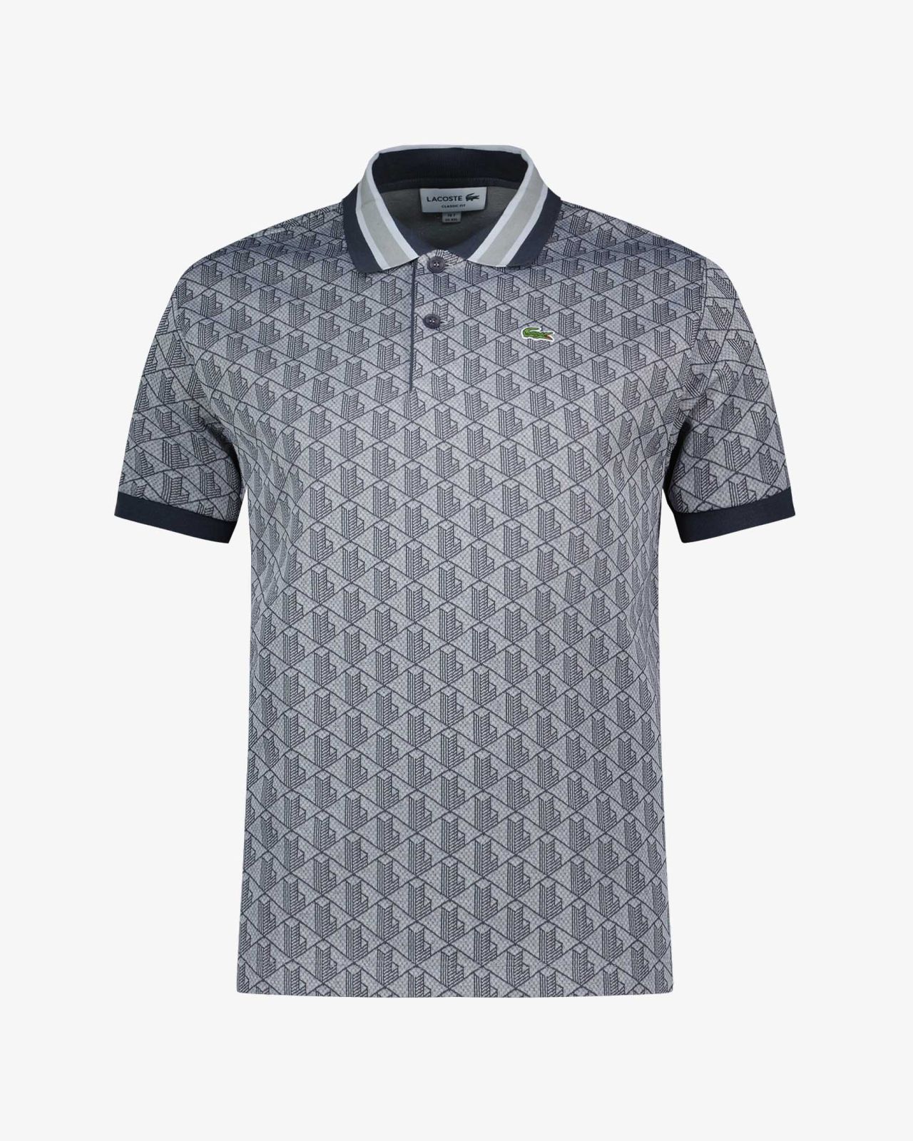 Polo piqué grande taille gris