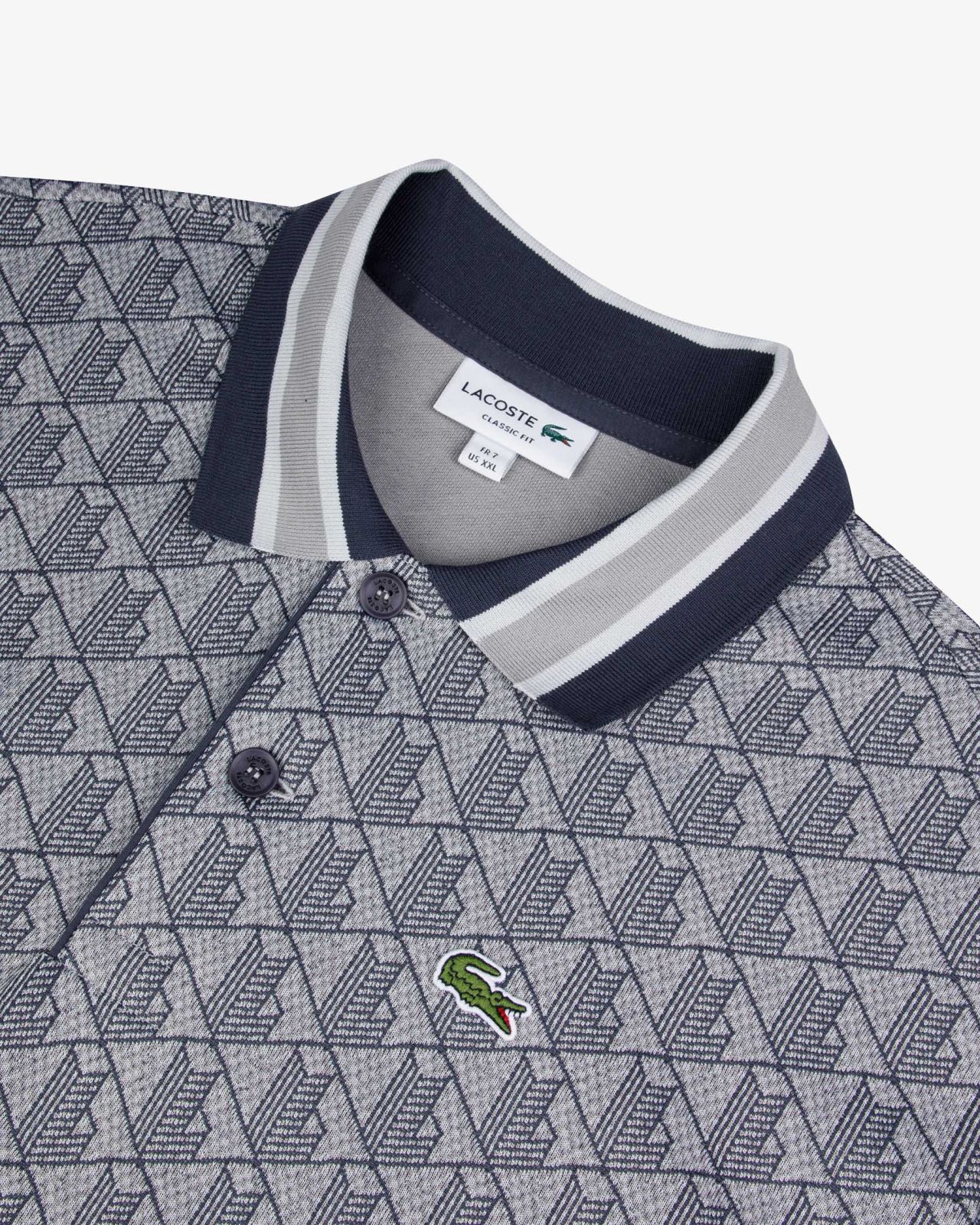 Polo piqué grande taille gris