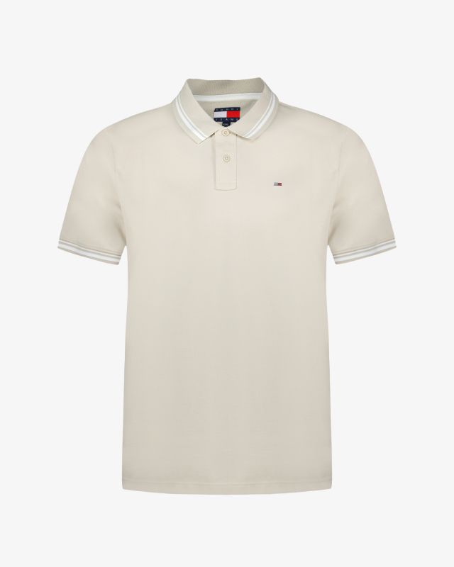 Polo piqué grande taille beige