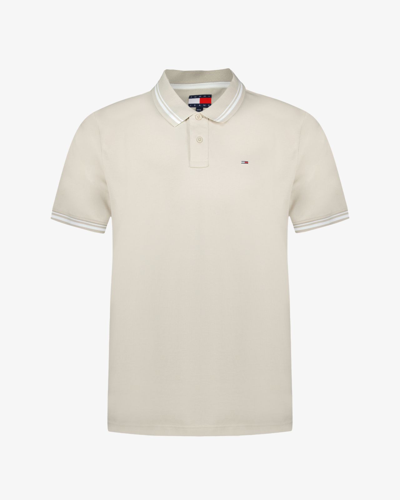 Polo piqué grande taille beige