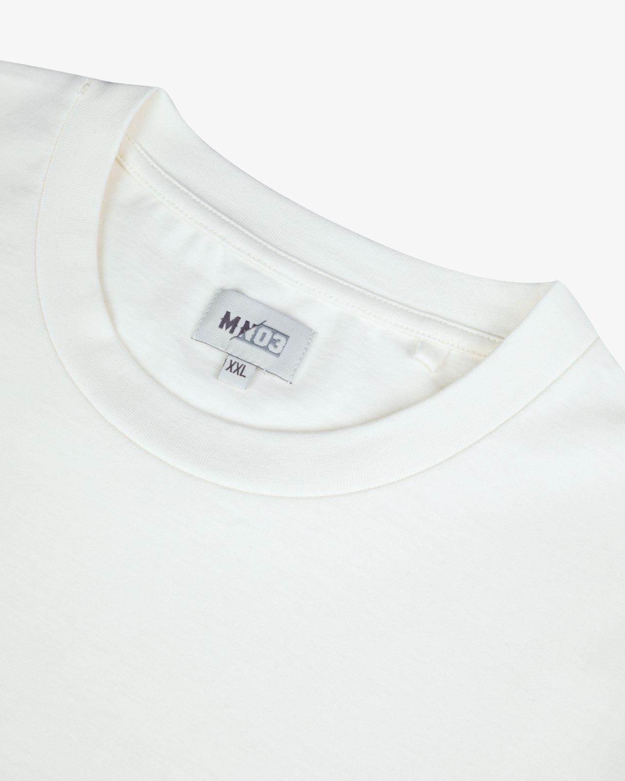 T-shirt épais grande taille blanc cassé