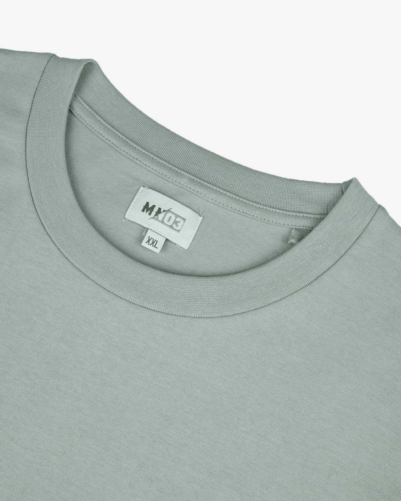 T-shirt épais grande taille vert sauge