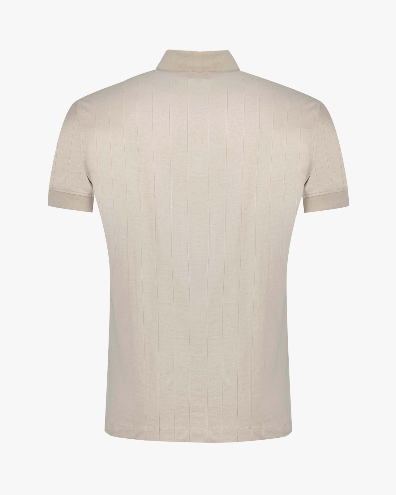 Polo pull jacquard grande taille beige
