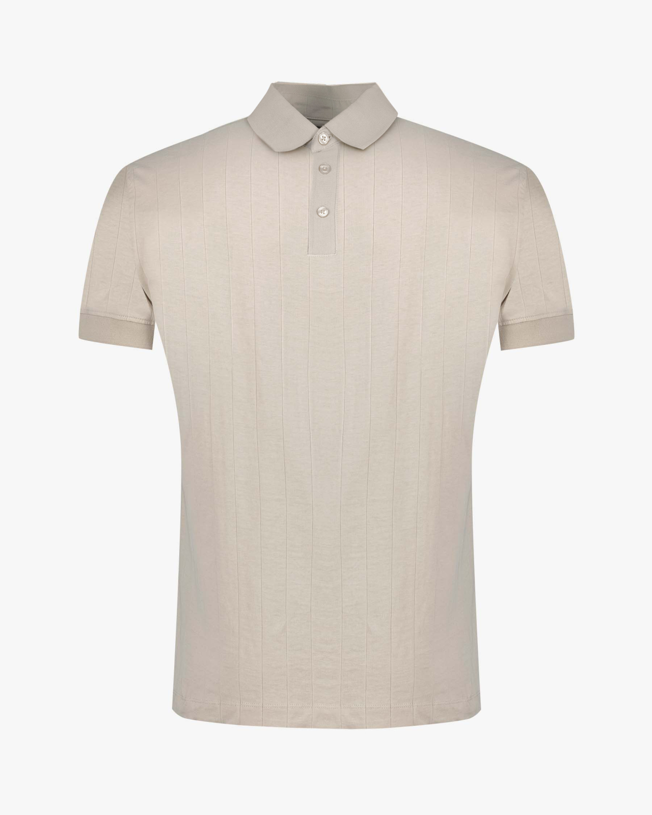 Polo pull jacquard grande taille beige