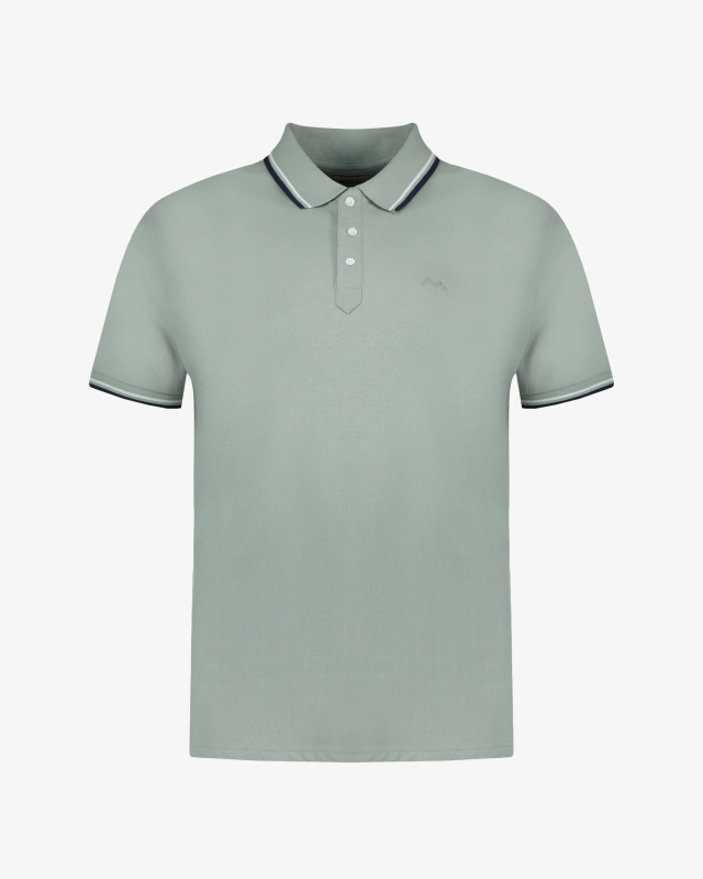 Polo piqué grande taille vert sauge