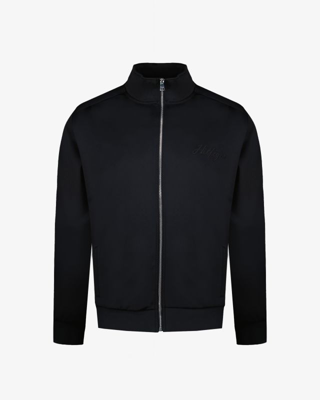 Haut de survêtement zippé grande taille noir