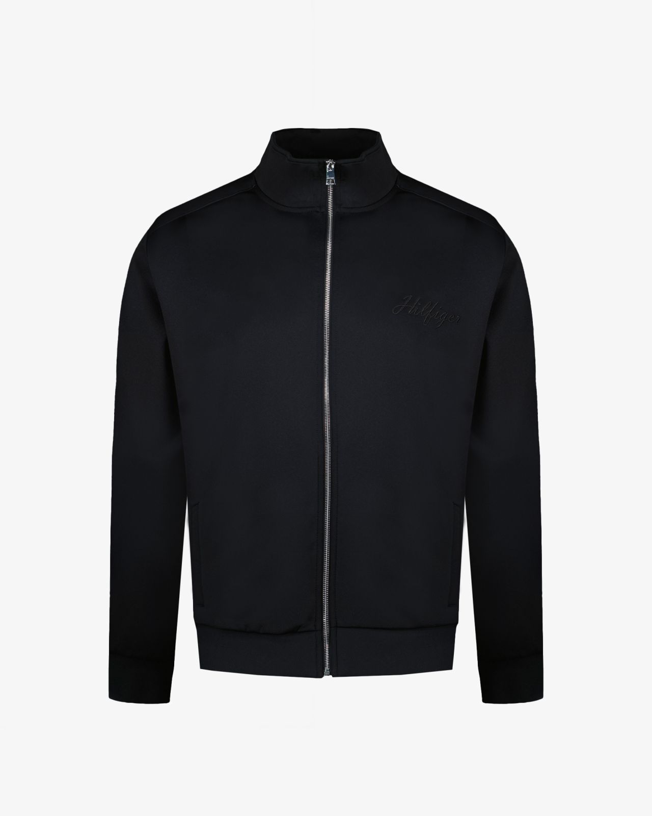 Haut de survêtement zippé grande taille noir