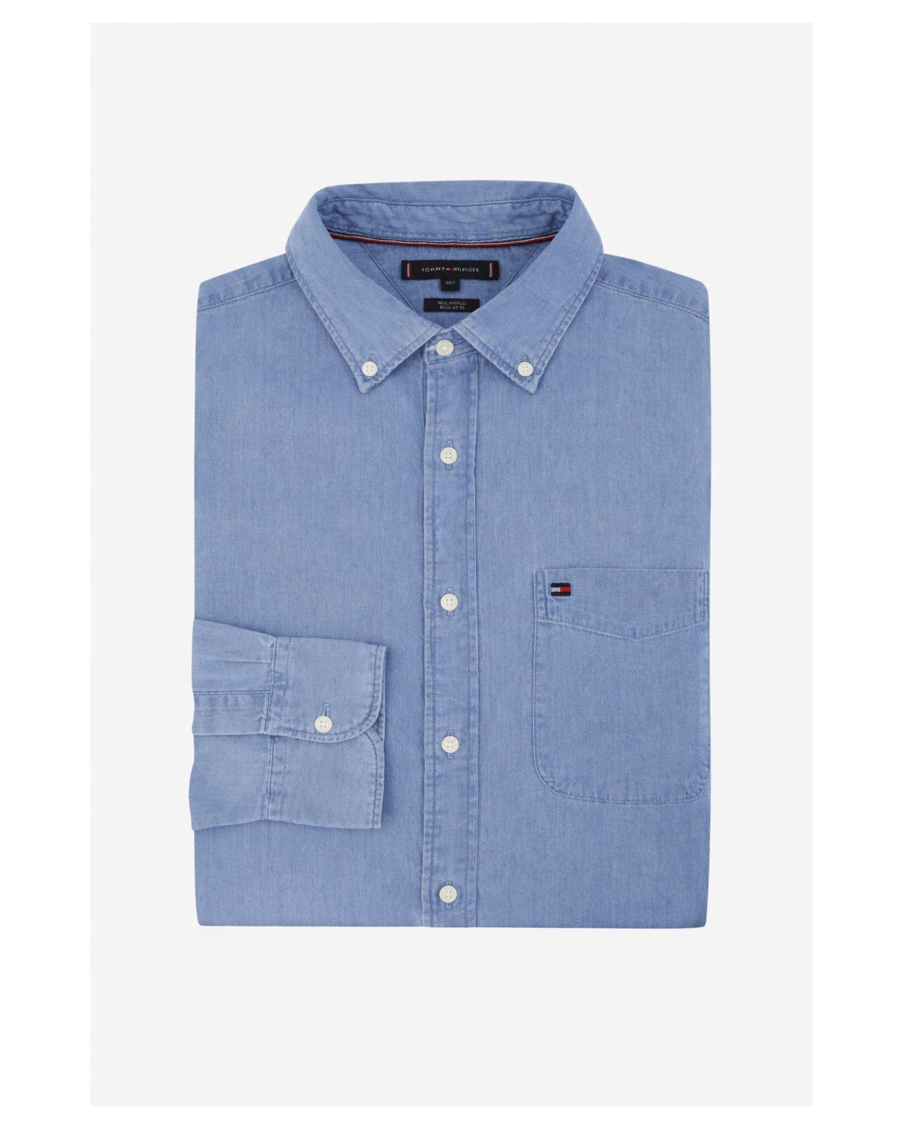 Chemise effet velours grande taille bleu