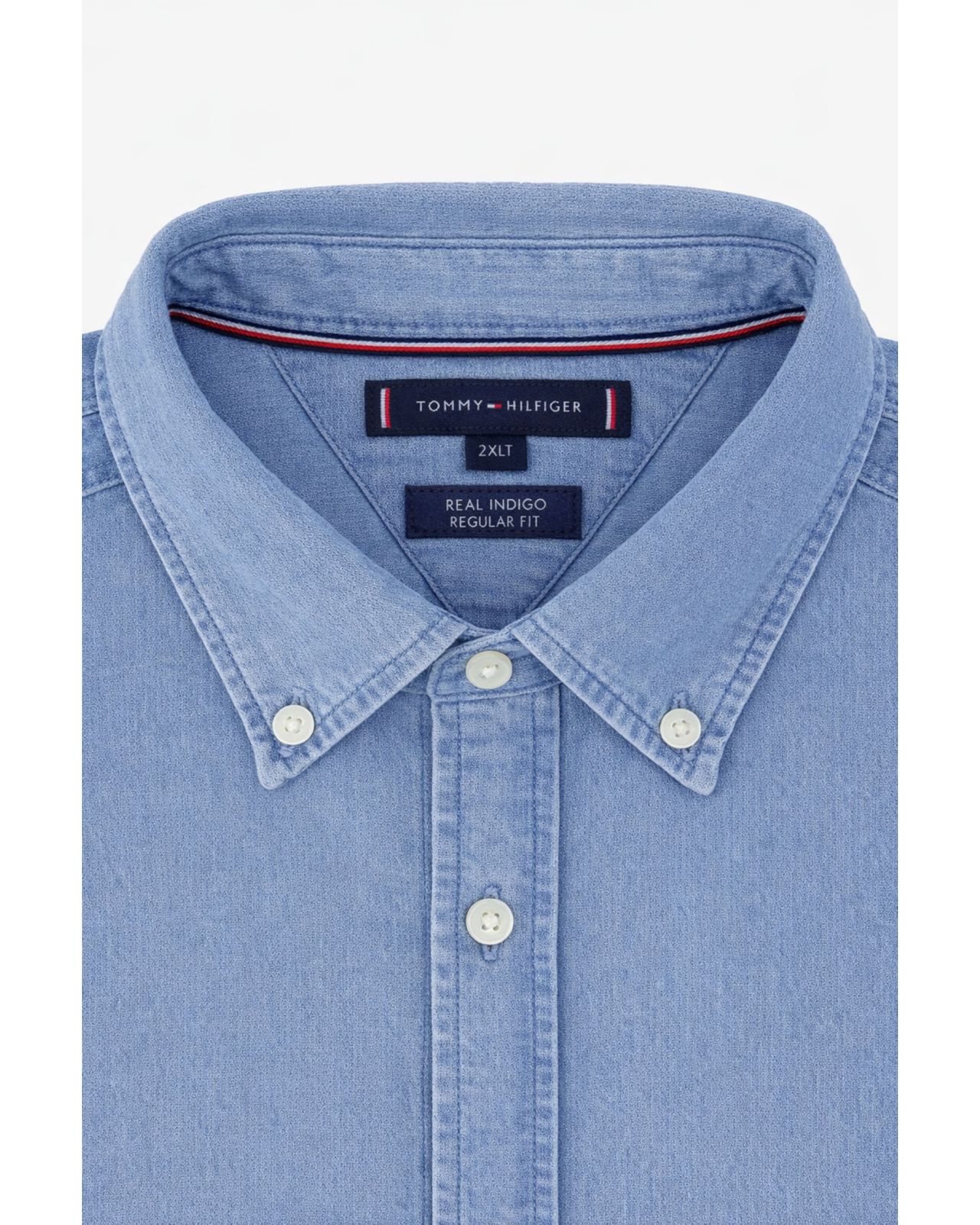 Chemise effet velours grande taille bleu