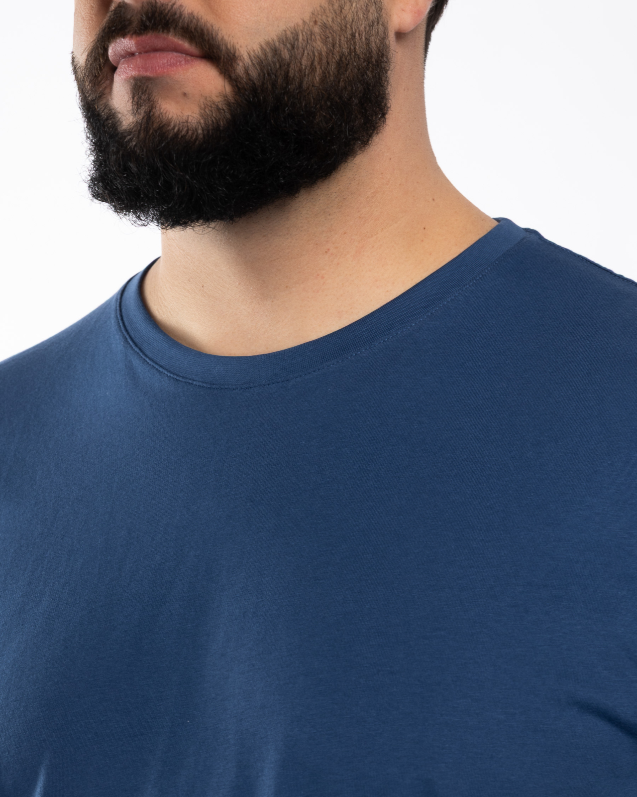 T-shirt uni grande taille bleu